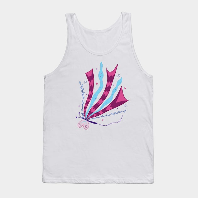 Cute abstract bold butterfly Tank Top by imaginekaye